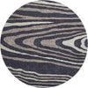 Piper Looms Mayfield Nature AMF974 Black Machine Washable Area Rug Round Main Image
