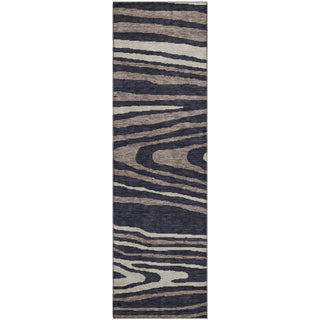 Piper Looms Mayfield Nature AMF974 Black Machine Washable Area Rug Runner Main Image