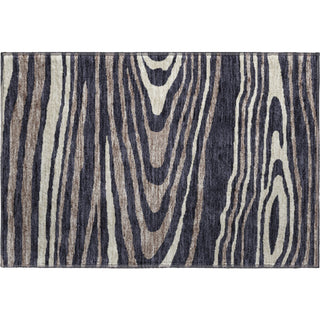 Piper Looms Mayfield Nature AMF974 Black Machine Washable Area Rug Scatter Main Image