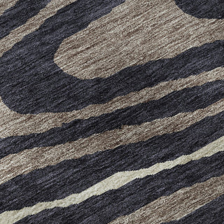 Piper Looms Mayfield Nature AMF974 Black Machine Washable Area Rug Swatch Image