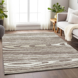 Piper Looms Mayfield Nature AMF974 Taupe Machine Washable Area Rug Lifestyle Image Feature