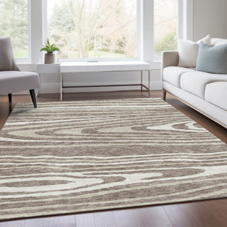 Piper Looms Mayfield Nature AMF974 Taupe Machine Washable Area Rug Lifestyle Image Feature