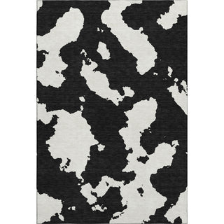 Piper Looms Mayfield Abstract AMF975 Black Machine Washable Area Rug main image