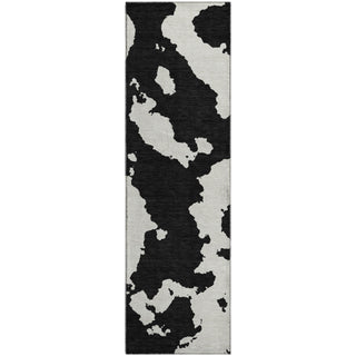 Piper Looms Mayfield Abstract AMF975 Black Machine Washable Area Rug Runner Main Image