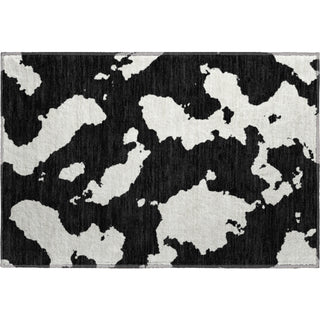 Piper Looms Mayfield Abstract AMF975 Black Machine Washable Area Rug Scatter Main Image
