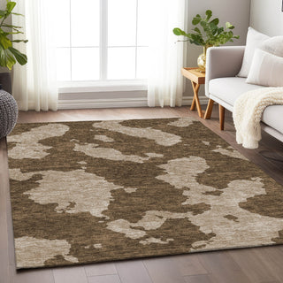 Piper Looms Mayfield Abstract AMF975 Brown Machine Washable Area Rug Lifestyle Image Feature
