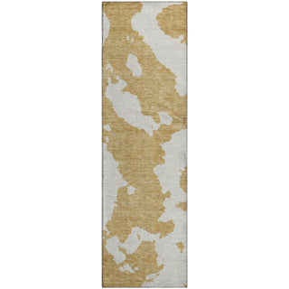 Piper Looms Mayfield Abstract AMF975 Gold Machine Washable Area Rug Runner Main Image