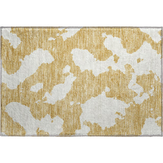 Piper Looms Mayfield Abstract AMF975 Gold Machine Washable Area Rug Scatter Main Image