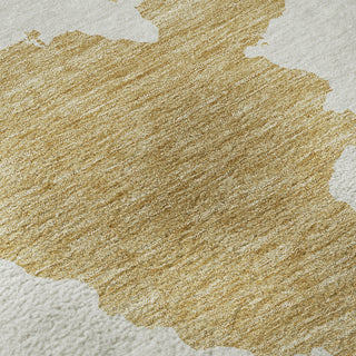 Piper Looms Mayfield Abstract AMF975 Gold Machine Washable Area Rug Swatch Image