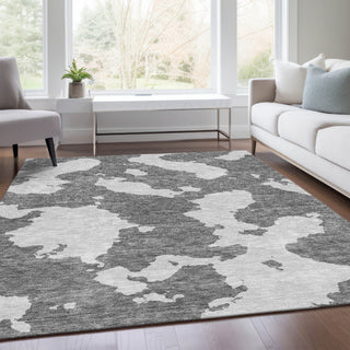 Piper Looms Mayfield Abstract AMF975 Gray Machine Washable Area Rug Lifestyle Image Feature