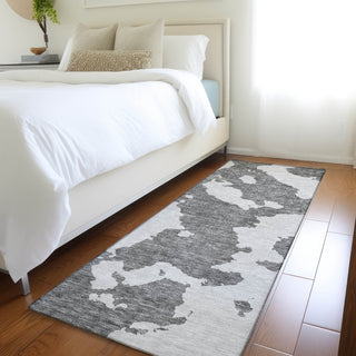 Piper Looms Mayfield Abstract AMF975 Gray Machine Washable Area Rug Runner Lifestyle Image Feature