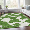 Piper Looms Mayfield Abstract AMF975 Green Machine Washable Area Rug Lifestyle Image Feature
