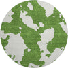 Piper Looms Mayfield Abstract AMF975 Green Machine Washable Area Rug Round Main Image