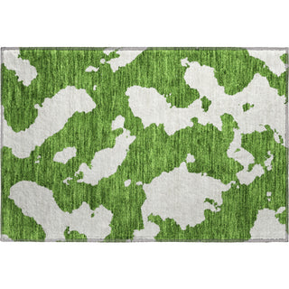 Piper Looms Mayfield Abstract AMF975 Green Machine Washable Area Rug Scatter Main Image