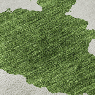 Piper Looms Mayfield Abstract AMF975 Green Machine Washable Area Rug Swatch Image