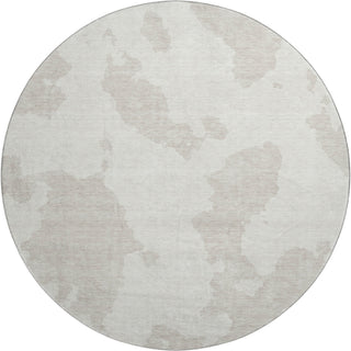 Piper Looms Mayfield Abstract AMF975 Ivory Machine Washable Area Rug Round Main Image