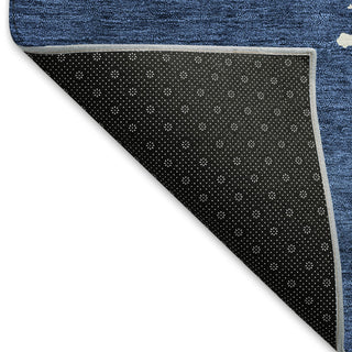 Piper Looms Mayfield Abstract AMF975 Navy Machine Washable Area Rug Backing Image