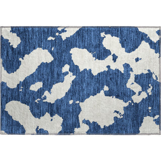 Piper Looms Mayfield Abstract AMF975 Navy Machine Washable Area Rug Scatter Main Image