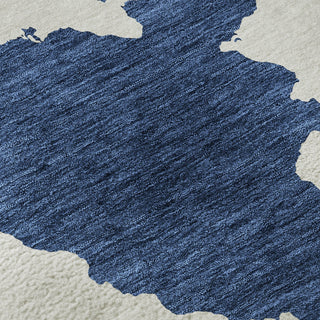 Piper Looms Mayfield Abstract AMF975 Navy Machine Washable Area Rug Swatch Image