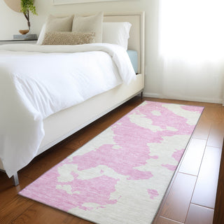 Piper Looms Mayfield Abstract AMF975 Pink Machine Washable Area Rug Runner Lifestyle Image Feature