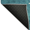 Piper Looms Mayfield Abstract AMF975 Teal Machine Washable Area Rug Backing Image