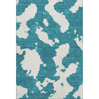 Piper Looms Mayfield Abstract AMF975 Teal Machine Washable Area Rug main image