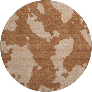 Piper Looms Mayfield Abstract AMF975 Terracotta Machine Washable Area Rug Round Main Image