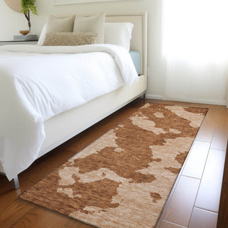 Piper Looms Mayfield Abstract AMF975 Terracotta Machine Washable Area Rug Runner Lifestyle Image Feature