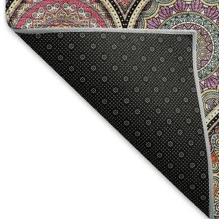 Piper Looms Mayfield Modern AMF976 Black Machine Washable Area Rug Backing Image