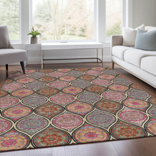 Piper Looms Mayfield Modern AMF976 Black Machine Washable Area Rug Lifestyle Image Feature