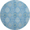 Piper Looms Mayfield Modern AMF976 Denim Machine Washable Area Rug Round Main Image