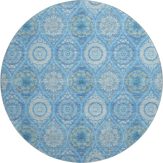 Piper Looms Mayfield Modern AMF976 Denim Machine Washable Area Rug Round Main Image
