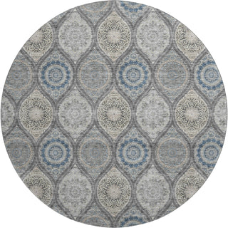 Piper Looms Mayfield Modern AMF976 Gray Machine Washable Area Rug Round Main Image