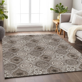 Piper Looms Mayfield Modern AMF976 Khaki Machine Washable Area Rug Lifestyle Image Feature