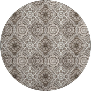 Piper Looms Mayfield Modern AMF976 Khaki Machine Washable Area Rug Round Main Image