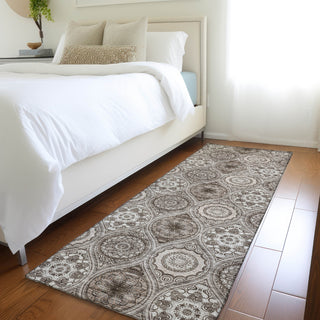 Piper Looms Mayfield Modern AMF976 Khaki Machine Washable Area Rug Runner Lifestyle Image Feature