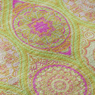 Piper Looms Mayfield Modern AMF976 Lime Machine Washable Area Rug Swatch Image