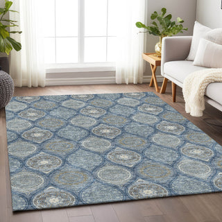Piper Looms Mayfield Modern AMF976 Navy Machine Washable Area Rug Lifestyle Image Feature