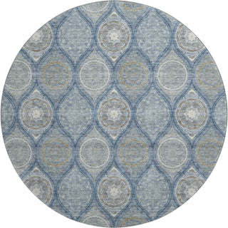 Piper Looms Mayfield Modern AMF976 Navy Machine Washable Area Rug Round Main Image