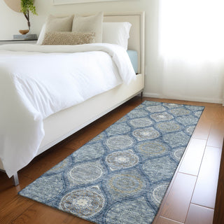 Piper Looms Mayfield Modern AMF976 Navy Machine Washable Area Rug Runner Lifestyle Image Feature