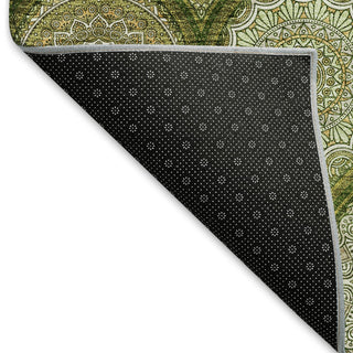 Piper Looms Mayfield Modern AMF976 Olive Machine Washable Area Rug Backing Image