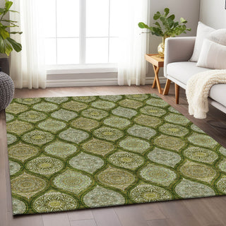 Piper Looms Mayfield Modern AMF976 Olive Machine Washable Area Rug Lifestyle Image Feature