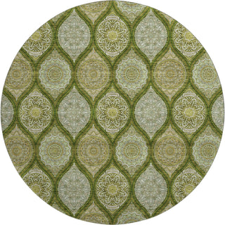 Piper Looms Mayfield Modern AMF976 Olive Machine Washable Area Rug Round Main Image