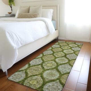 Piper Looms Mayfield Modern AMF976 Olive Machine Washable Area Rug Runner Lifestyle Image Feature