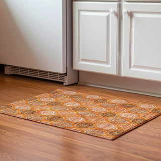 Piper Looms Mayfield Modern AMF976 Orange Machine Washable Area Rug Scatter Lifestyle Image Feature