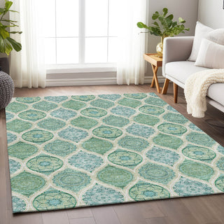 Piper Looms Mayfield Modern AMF976 Sage Machine Washable Area Rug Lifestyle Image Feature