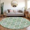 Piper Looms Mayfield Modern AMF976 Sage Machine Washable Area Rug Round Lifestyle Image Feature