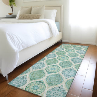 Piper Looms Mayfield Modern AMF976 Sage Machine Washable Area Rug Runner Lifestyle Image Feature