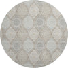Piper Looms Mayfield Modern AMF976 Taupe Machine Washable Area Rug Round Main Image