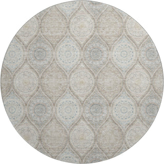 Piper Looms Mayfield Modern AMF976 Taupe Machine Washable Area Rug Round Main Image
